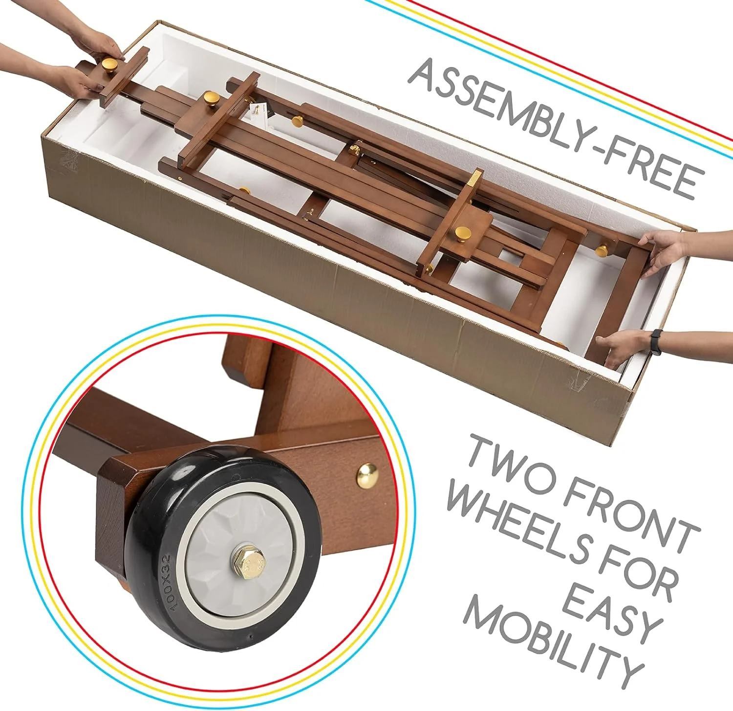 MEEDEN Pro Versatile Assembly-Free Beech Wood Painting Easel- W14 Pro - Image 8