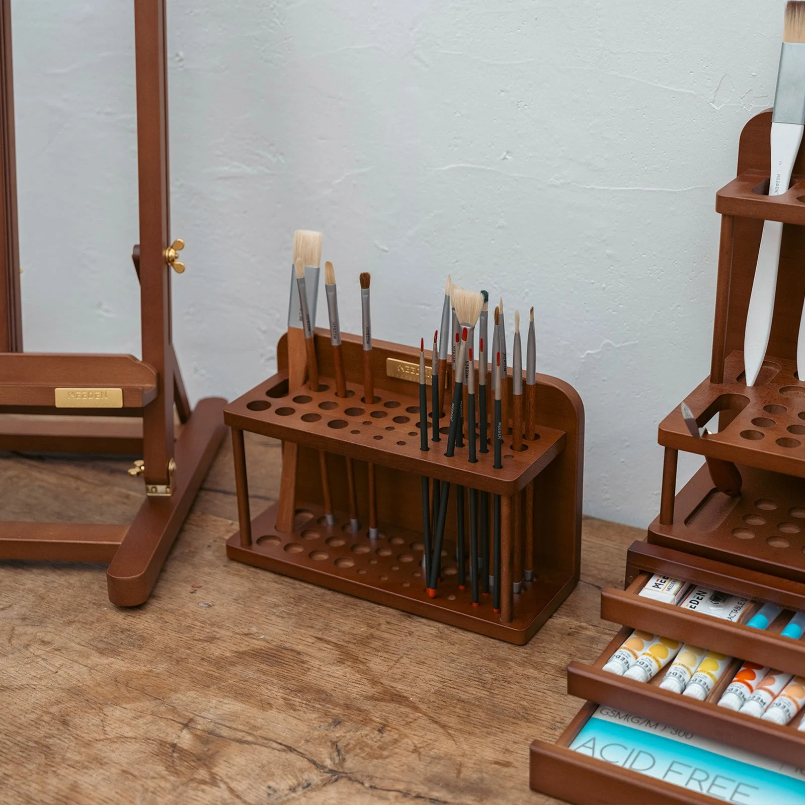 MEEDEN Pro Wooden Paint Brush Holder Organizer-BJ-02 - Image 4