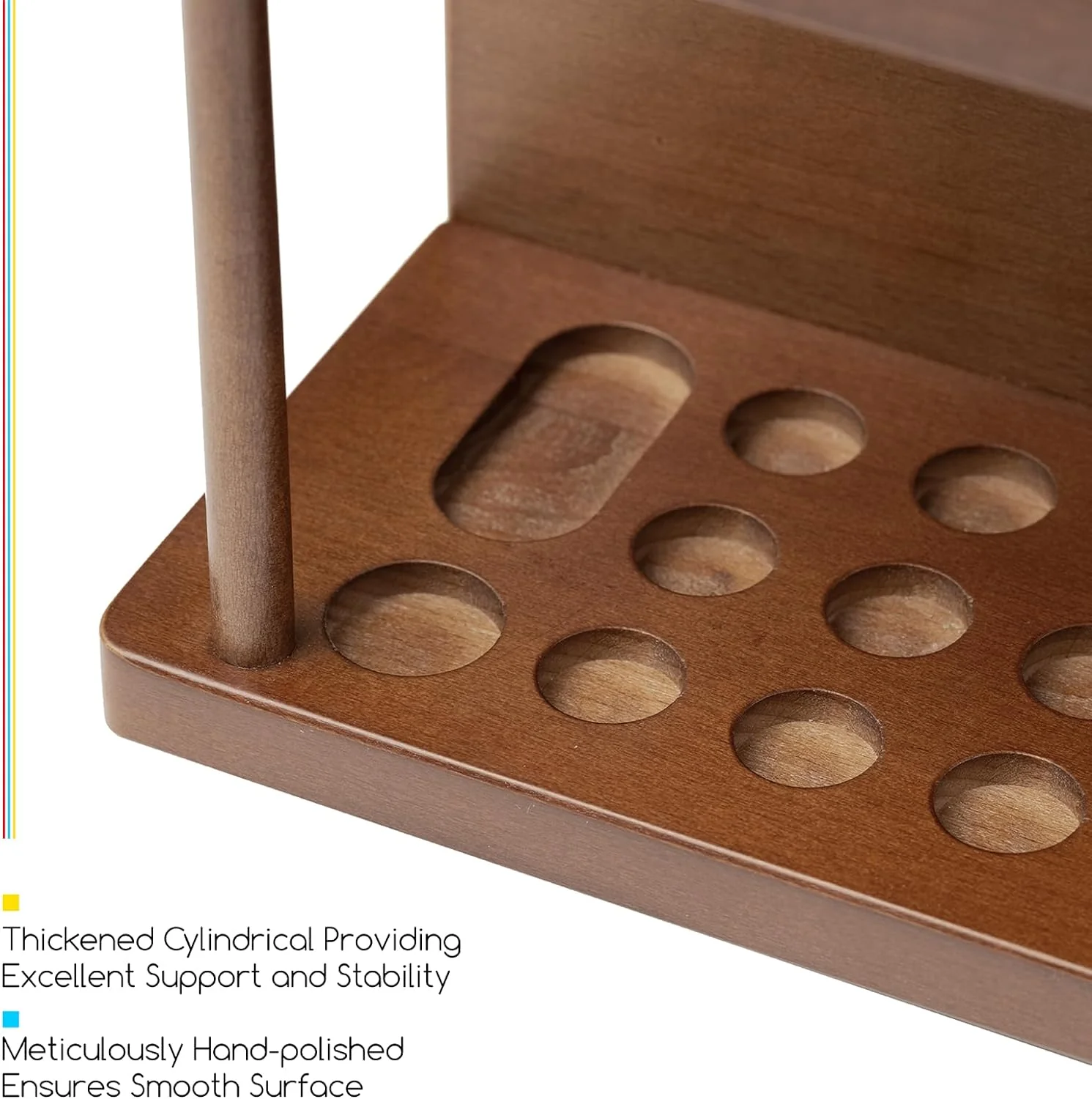 MEEDEN Pro Wooden Paint Brush Holder Organizer-BJ-02 - Image 9