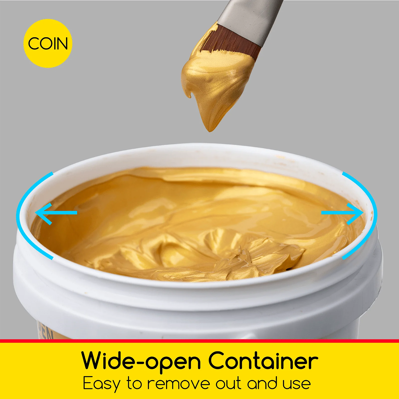 MEEDEN Studio Acrylic Paint,  Metallic Brilliant Gold, 1 L / 33.8 oz - Image 6