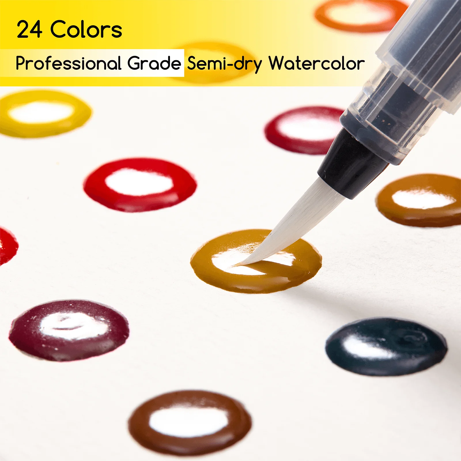 MEEDEN Portable Watercolor Paint Kit – 24 Colors - Image 7