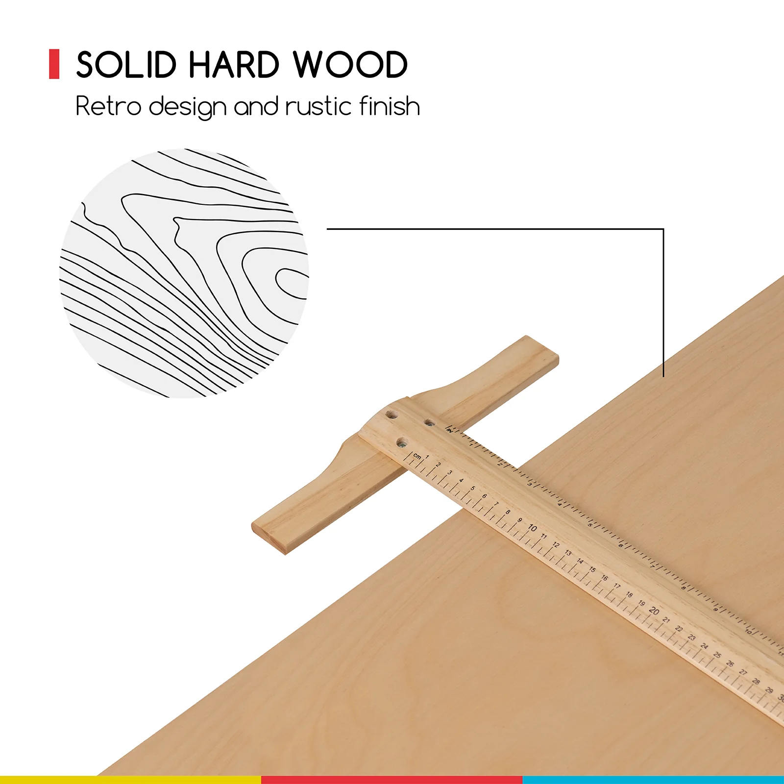 MEEDEN Adjustable Wooden Drafting Table & Stool Set , Natural-XSZ-2 - Image 9